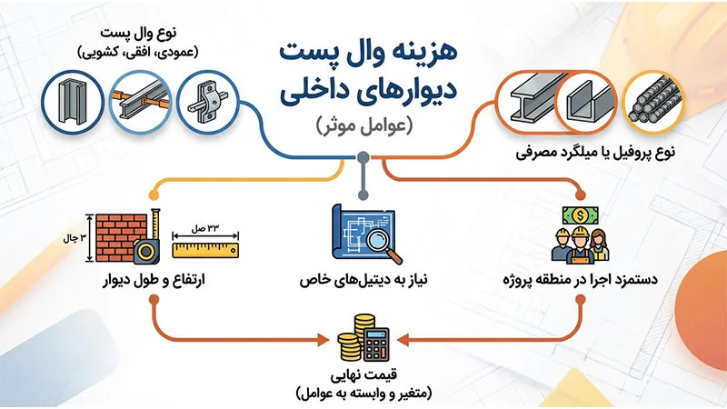 هزینه وال پست دیوارهای داخلی